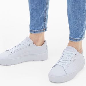 White PUMA Smash Platform v2 Woman’s Sneakers - W8